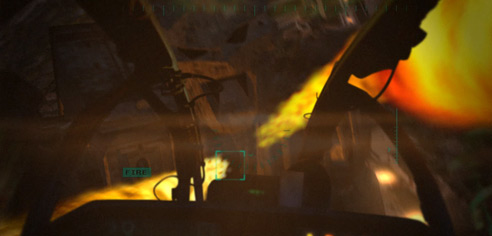 Raketen vor dem Einschlag